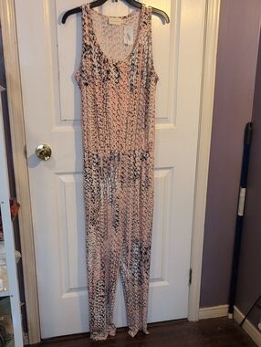 Sleeveless Pink Patterned Jumpsuit by Cato